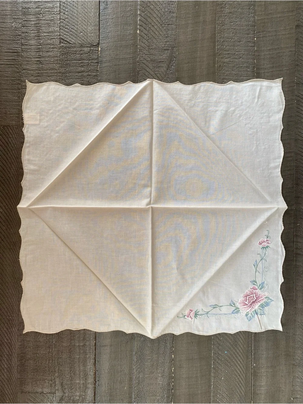 Vintage 80s Floral Lenox Charleston fabric cloth napkins kitchen cottagecore